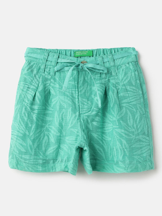 United Colors of Benetton Girls Floral Printed Shorts