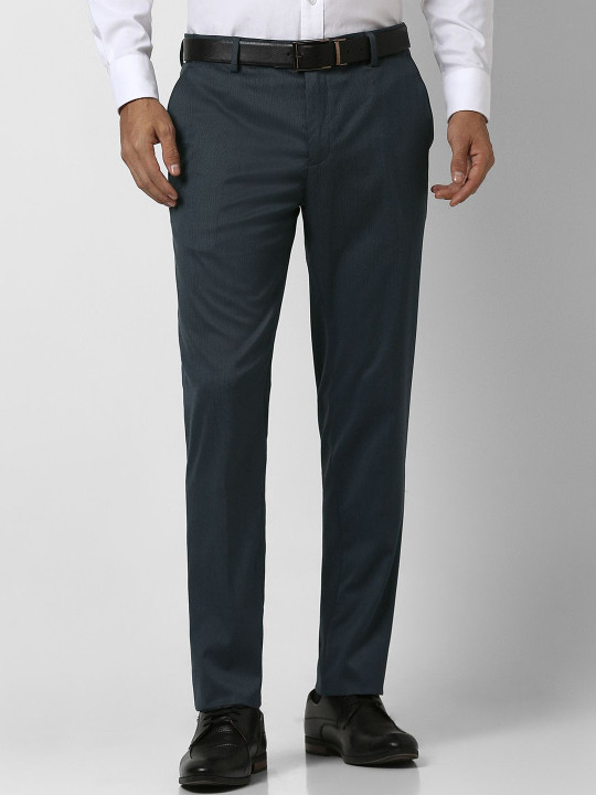 Peter England Men Slim Fit Formal Trousers