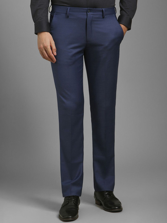 Louis Philippe Men Slim Fit Mid-Rise Formal Trousers
