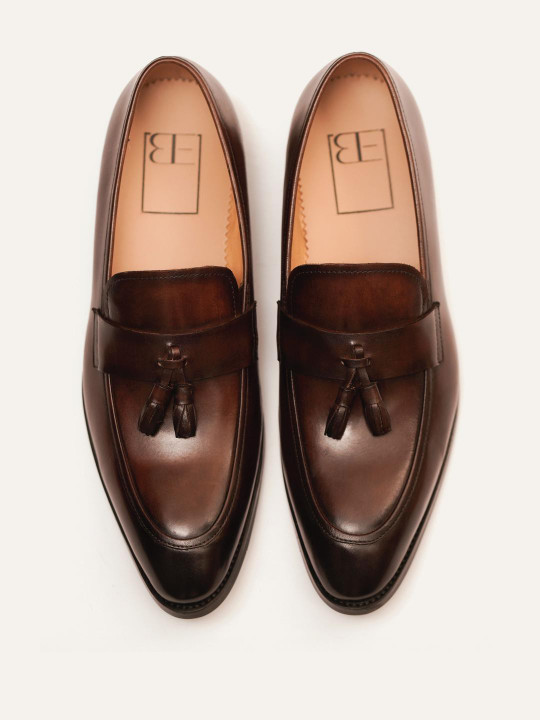 Eletto Brun Men Slip-On Formal Shoes