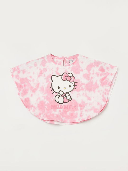 Juniors by Lifestyle Girls Dyed Round Neck Cotton Top