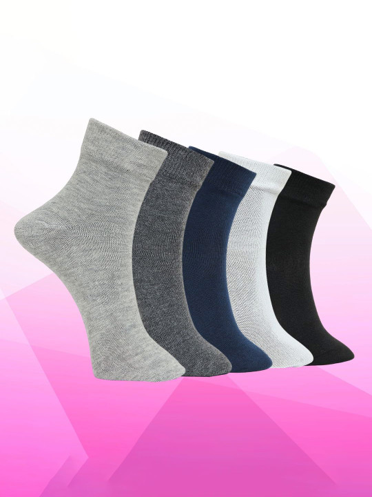 MJE Unisex Pack Of 5 Comfortable Ankle-Length Socks