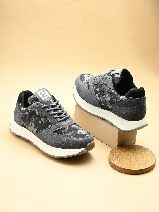 Eego Italy Men Suede Retro Chunky Sneakers