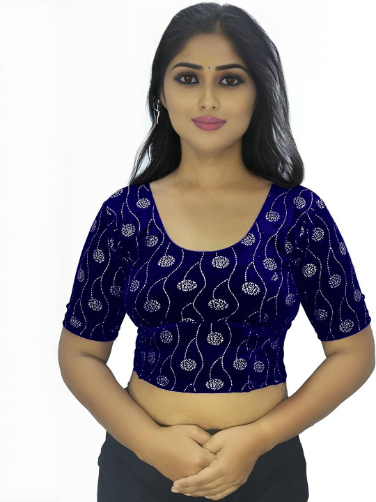 PU FASHION Women Embroidered Ready to Wear Saree Blouse