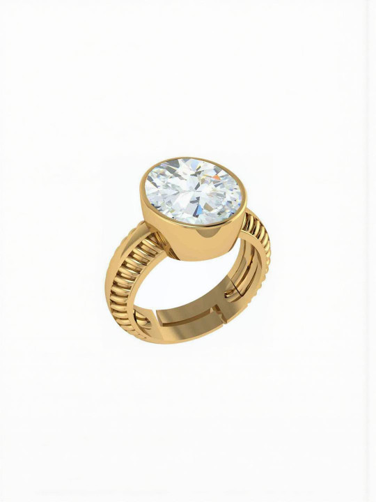 Sidharth Gems Gold Plated Finger Ring