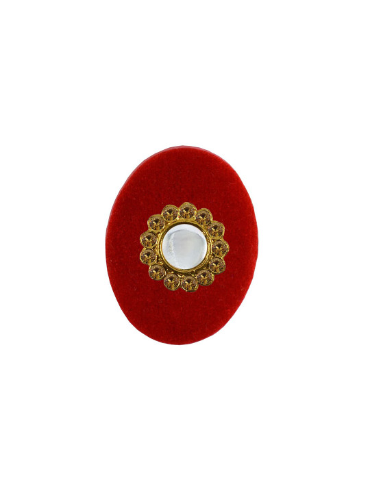 Vidhya Kangan Multicoloured Brass Brooch