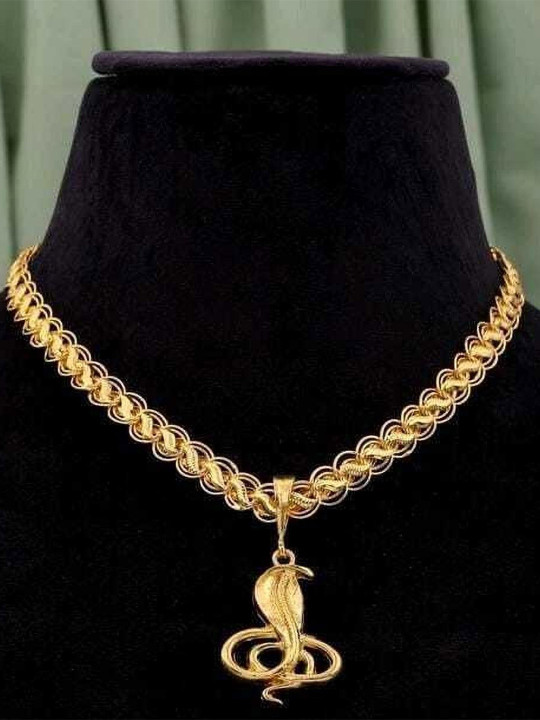 BHUMI09 Gold-Plated Quirky Pendants with Chains