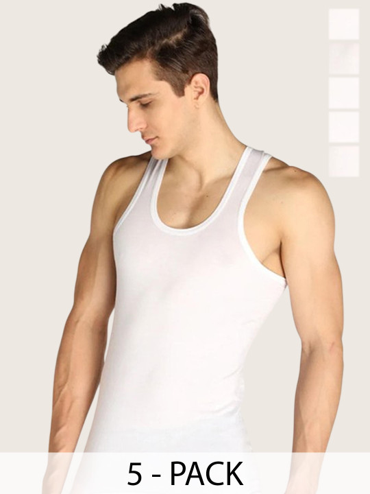CAVENDERS Pack Of 5 Pure Cotton Ultra comfortable Innerwear Vests C58 -SWIFT---5- ---85
