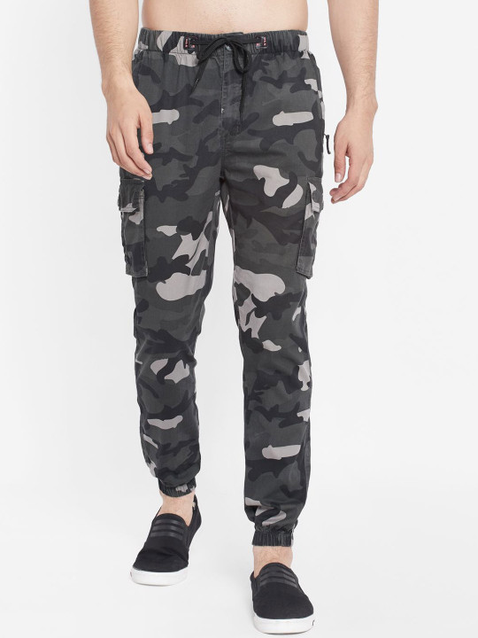 SAPPER Men Camouflage Printed Relaxed Joggers Trousers