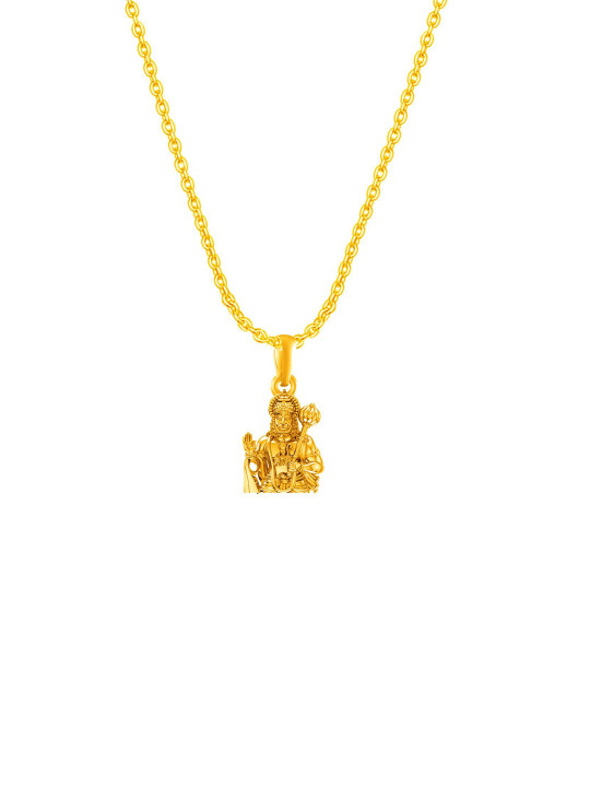 AKSHAT SAPPHIRE Gold-Plated Hanuman Pendants with Chains