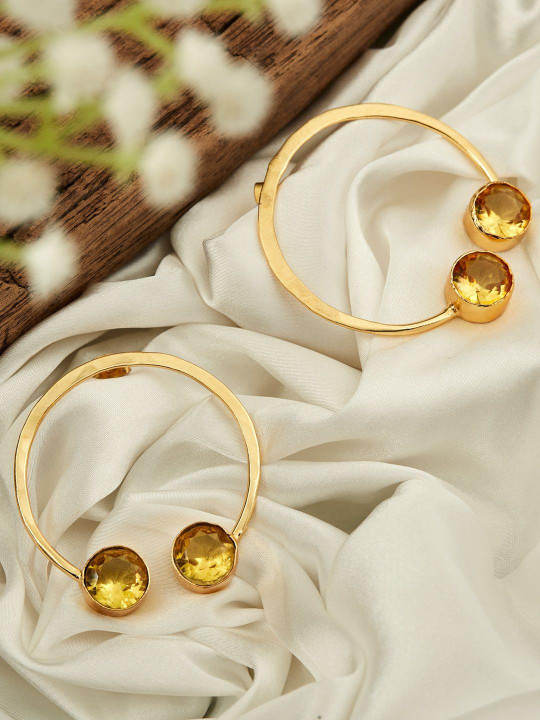 Anouk Gold Plated Circular Shaped Hoop Earrings
