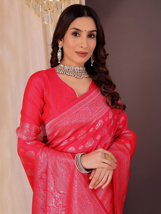 Moda Rapido Ethnic Motifs Zari Silk Cotton Kanjeevaram Saree