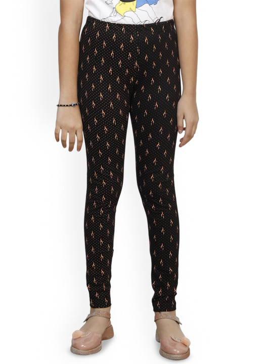 BAESD Girls Printed Pure Cotton Ankle Length Leggings