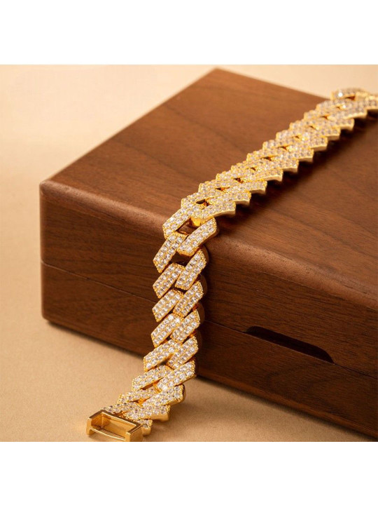kazare Men Rhodium-Plated Wraparound Bracelet