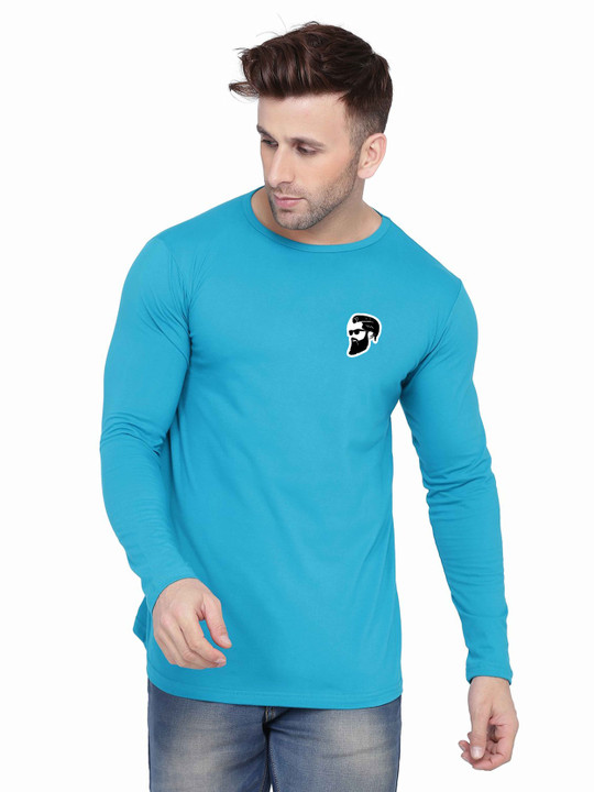 BEYOU FASHION Men Solid Long Sleeves Round Neck Casual T-shirt