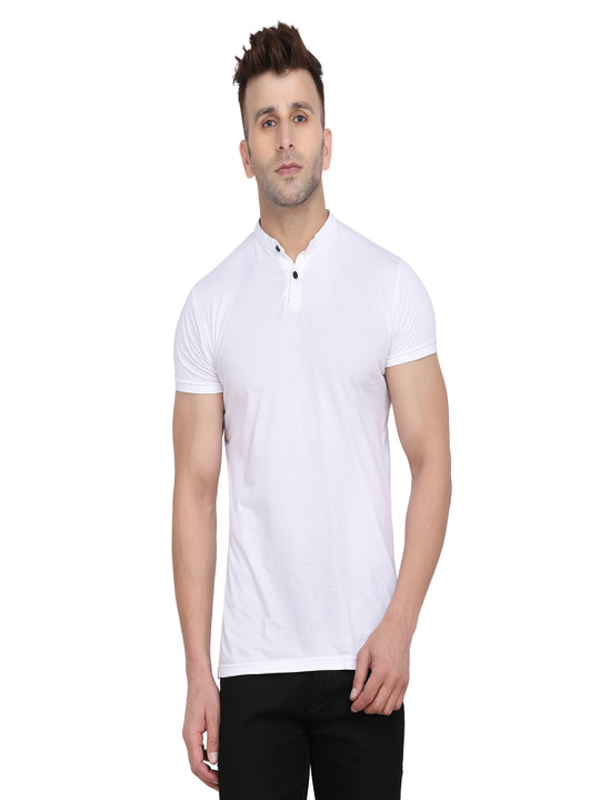 BEYOU FASHION Men Solid Cotton Slim Fit T-shirt