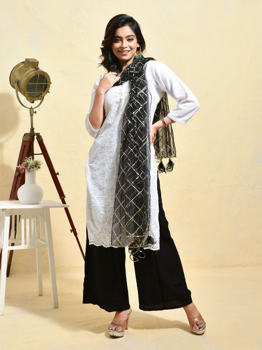 swatika Women Sequinned Dupatta