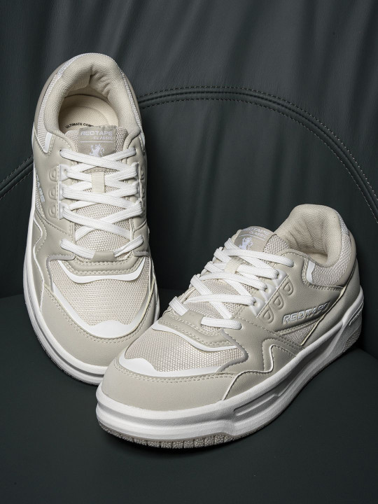 Red Tape Men Colourblocked Round Toe Lace-Ups Sneakers