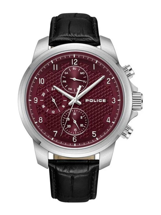 Police - Multifunction Analog With Maroon Dial Watch For Men - Plpewjf0021502