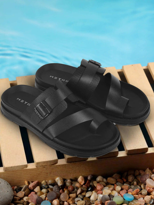 Metro Men Casual Leather Comfort Sandals