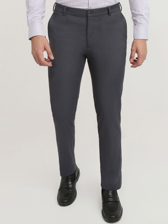Raymond Men Slim Fit Mid-Rise Formal Trousers