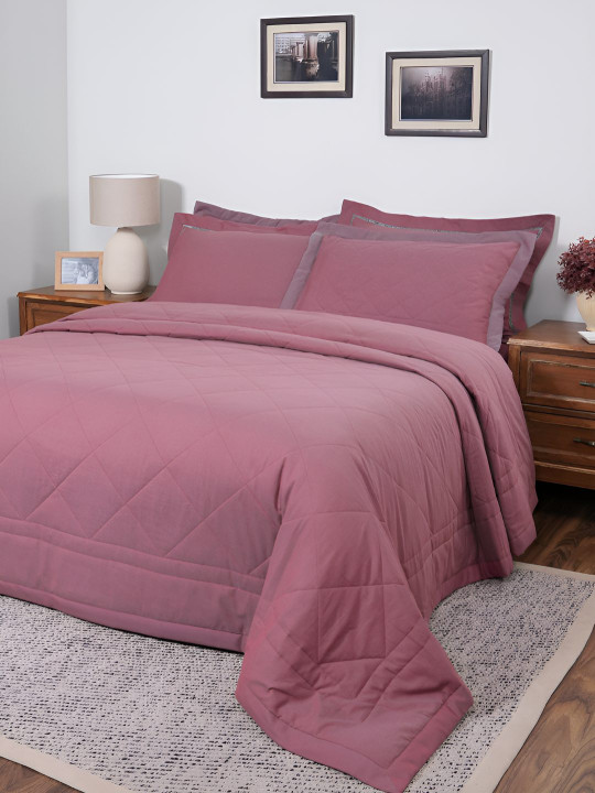 MASPAR Summer AC Room Cotton Single Bed Solid Quilt- Quilted Bed Cover-152x228cm