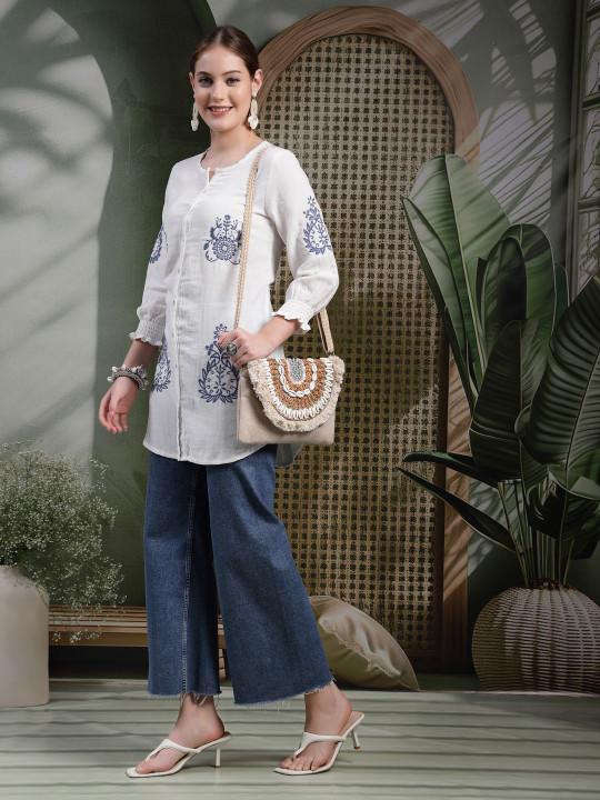 Nayam By Lakshita Women Ethnic Embroidered Thread Work Kurti