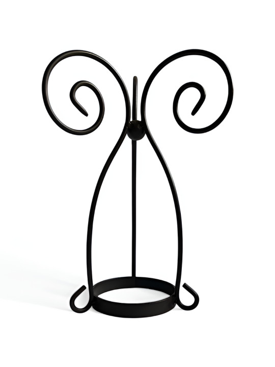 Taurrus Elegant Spiral Black Metal Metallic Living Room Small Showpiece -