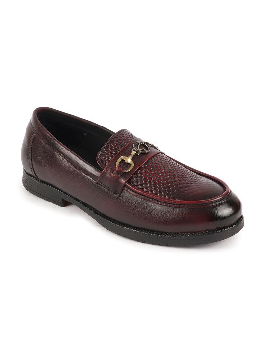 FAUSTO Men Solid Leather Regular Loafers