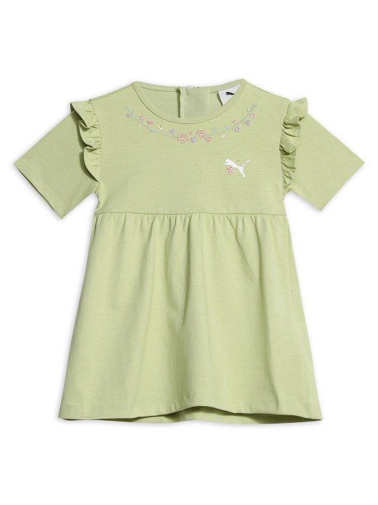 Puma Girls Flower Embroidered Pure Cotton Fit & Flare Dress