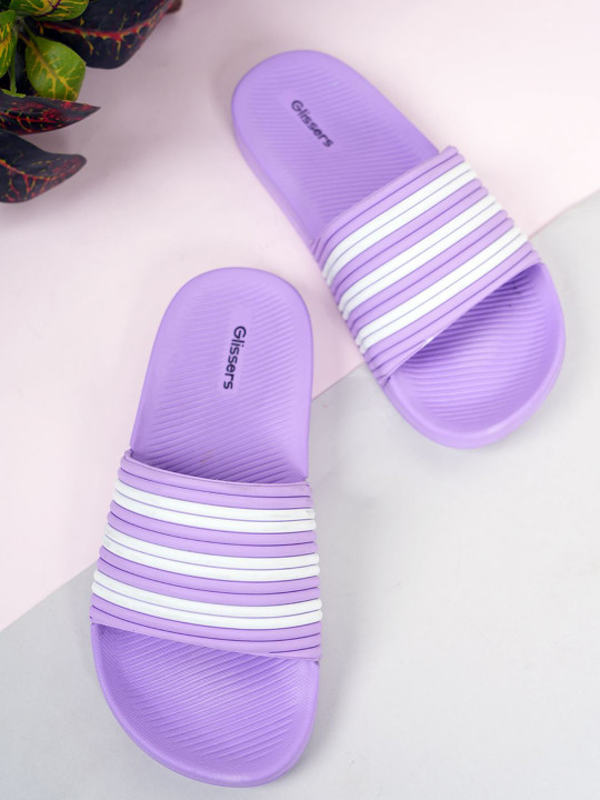 GLISSERS Girls Self Design Synthetic Sliders