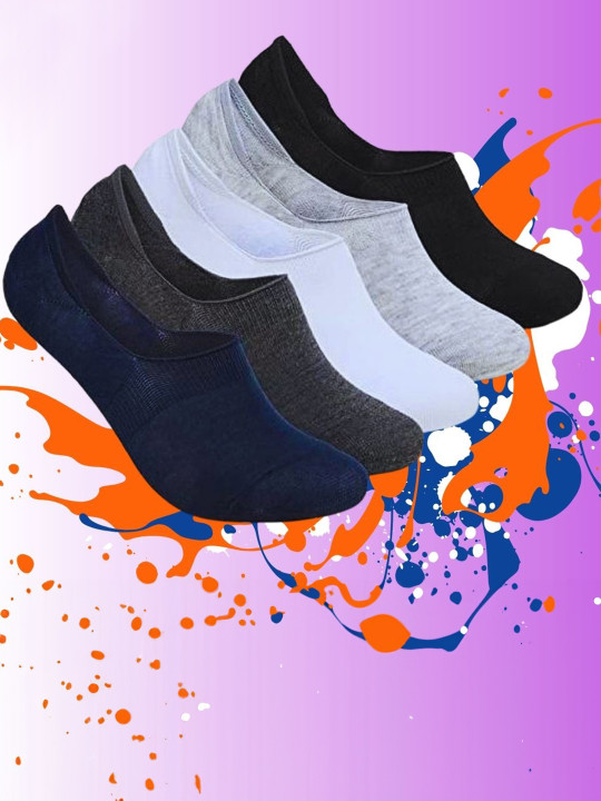 MJE Pack Of 5 Cotton Shoe Liners Socks