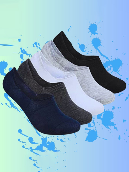 MJE Pack Of 5 Cotton Shoe Liners Socks