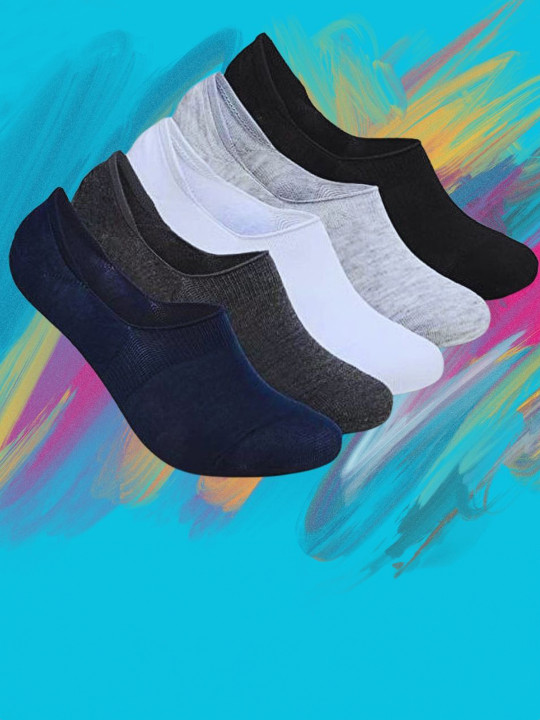 MJE Pack Of 5 Cotton Shoe Liners Socks