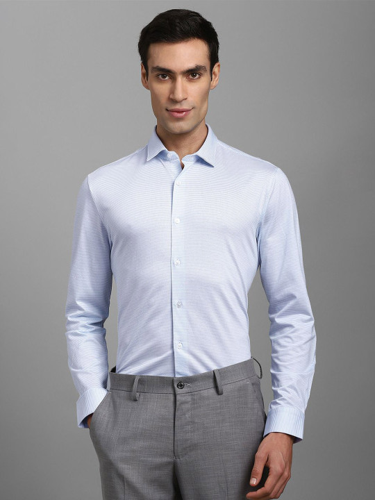 Louis Philippe Slim Fit Spread Collar Formal Shirt