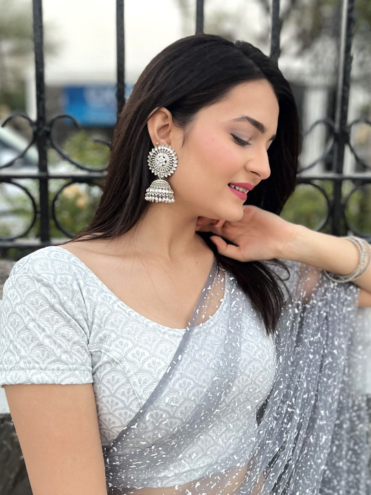 Bindigasm's Advi Round Neck Saree Blouse