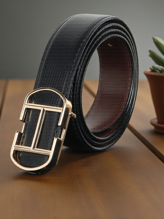 Roadster The Lifestyle Co. Men Textured Leather Reversible Belts