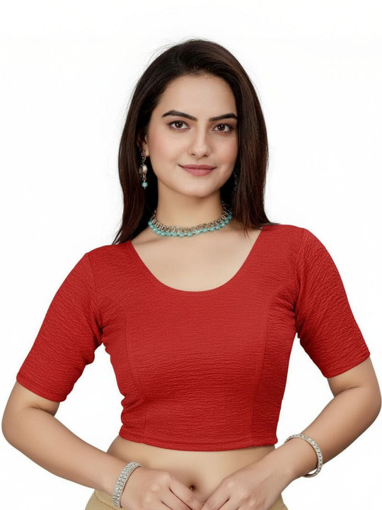 Moda Rapido Round Neck Readymade Saree Blouse