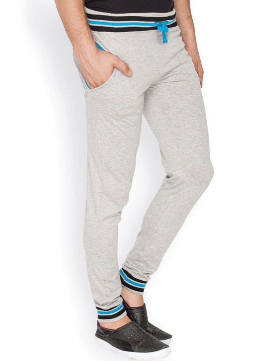 Campus Sutra Men Colourblocked Cotton Mid Rise Track Pants