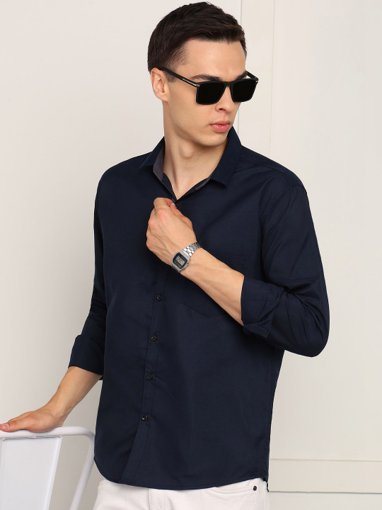 RODEIZ Men Comfort Slim Fit Multi Stripes Casual Shirt