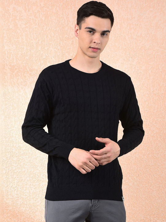 COBB Men Cable Knit Pullover