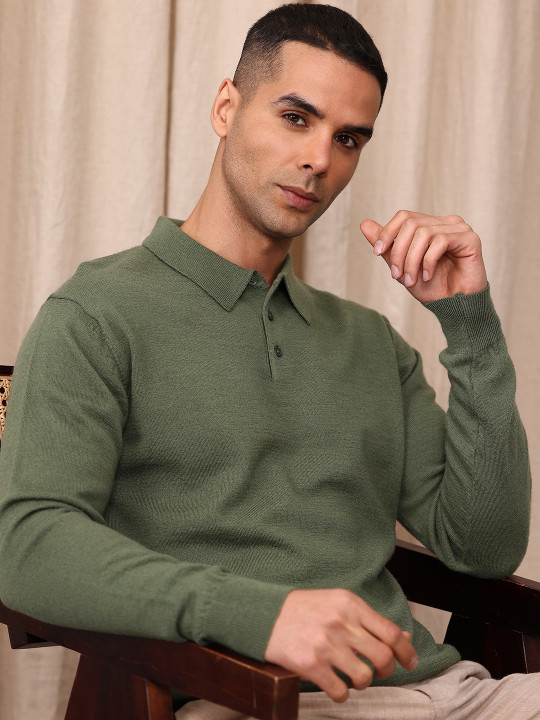 Mr Bowerbird Woollen Tailored Fit Pullover Sweater