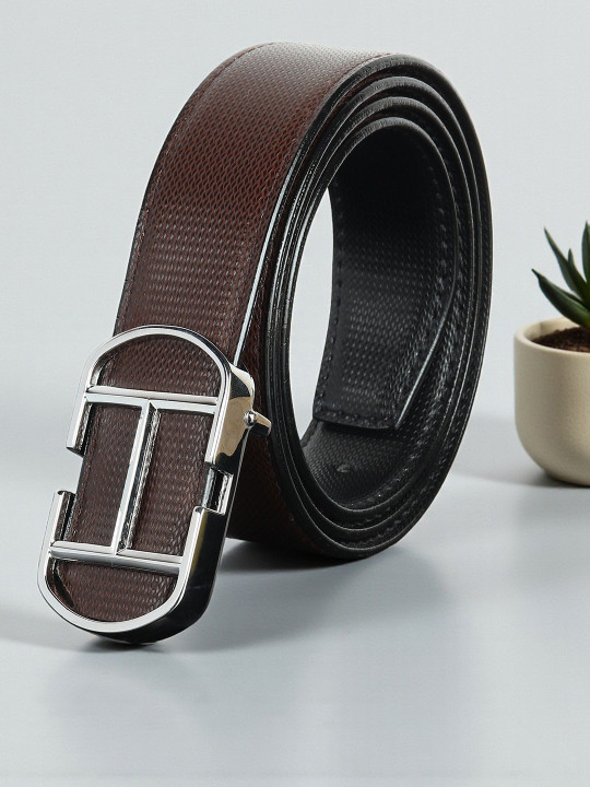 Roadster The Lifestyle Co. Men Textured Leather Reversible Belts