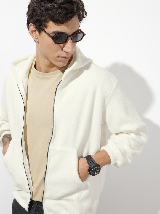 Roadster The Life Co. Hood Knitted Sweatshirt