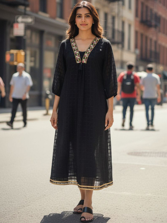 HERE&NOW Georgette A-Line Midi Dress