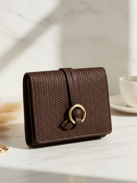Carlton London Women Textured PU Two Fold Wallet