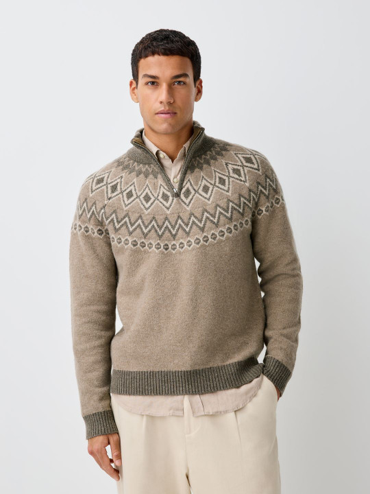 NEXT Fair Isle Mock Collar Pullover