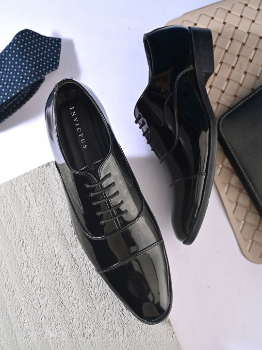 INVICTUS Round Toe Lace-Ups Formal Derbys