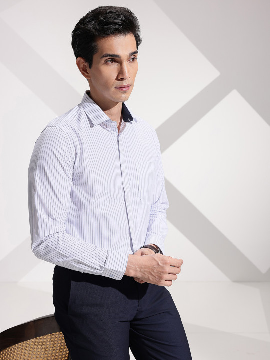 INVICTUS Urban Slim Fit Striped Formal Shirt