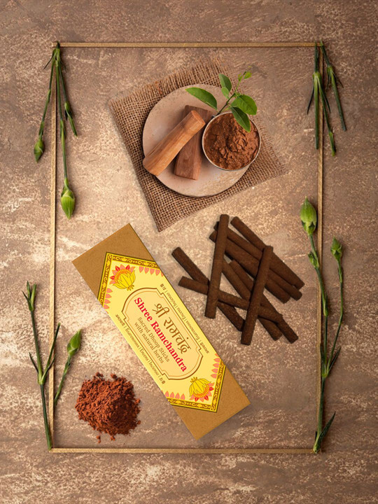 Indian Room Brown Wooden Incense Dhoop Sticks